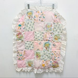 Vintage Patchwork Baby Quilt Small 25x30